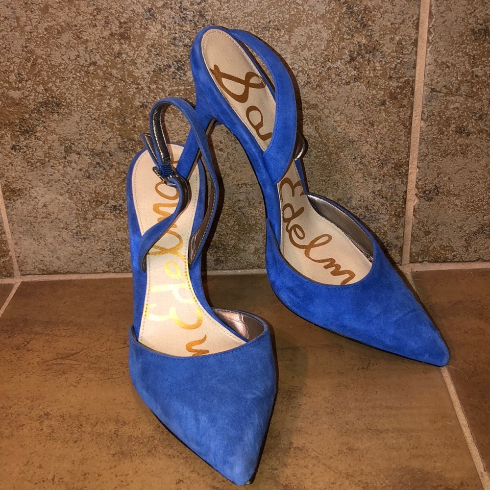 Ladies Blue Suede Designer Shoes